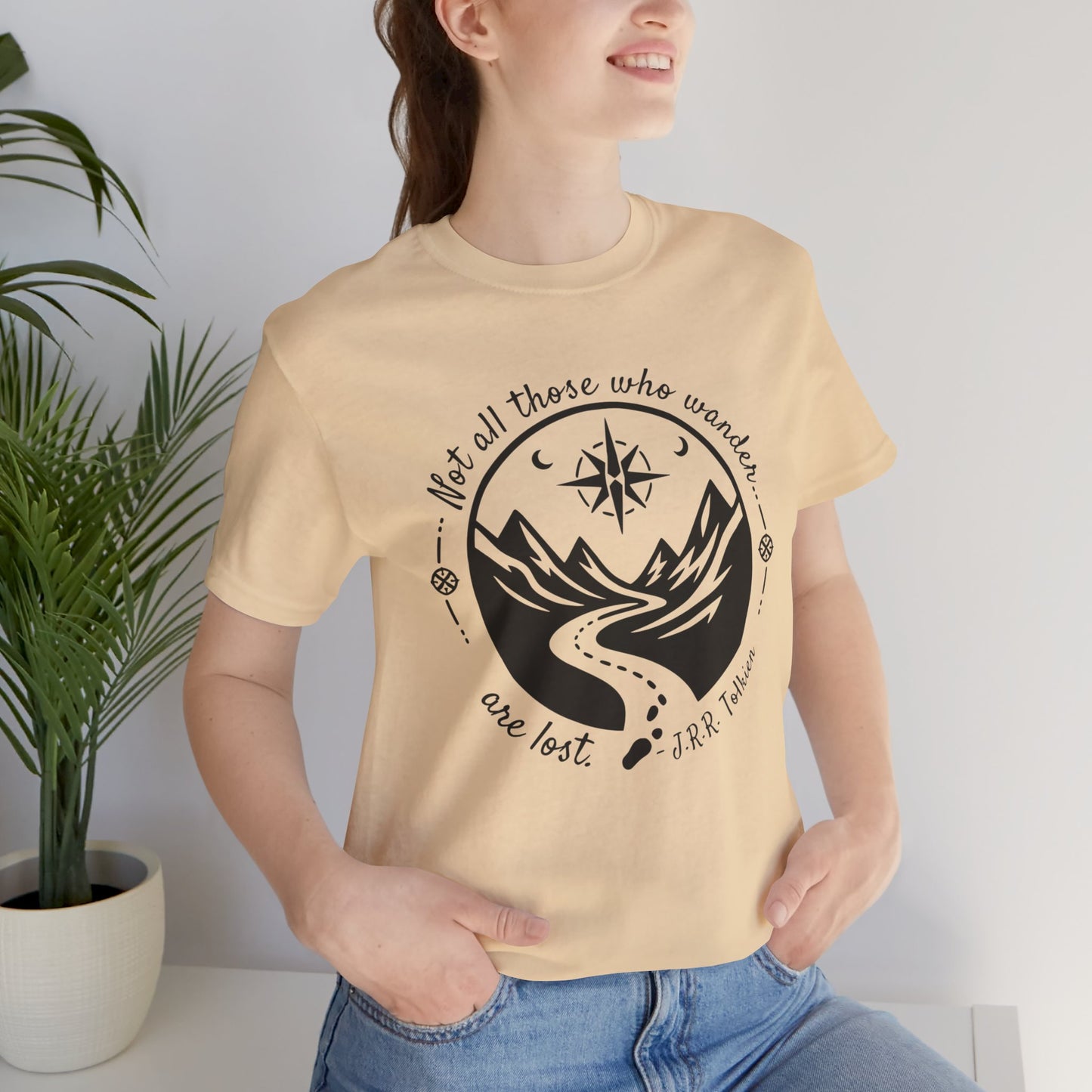 "Not all those who wander..." Tolkien Quote Short Sleeve Tee