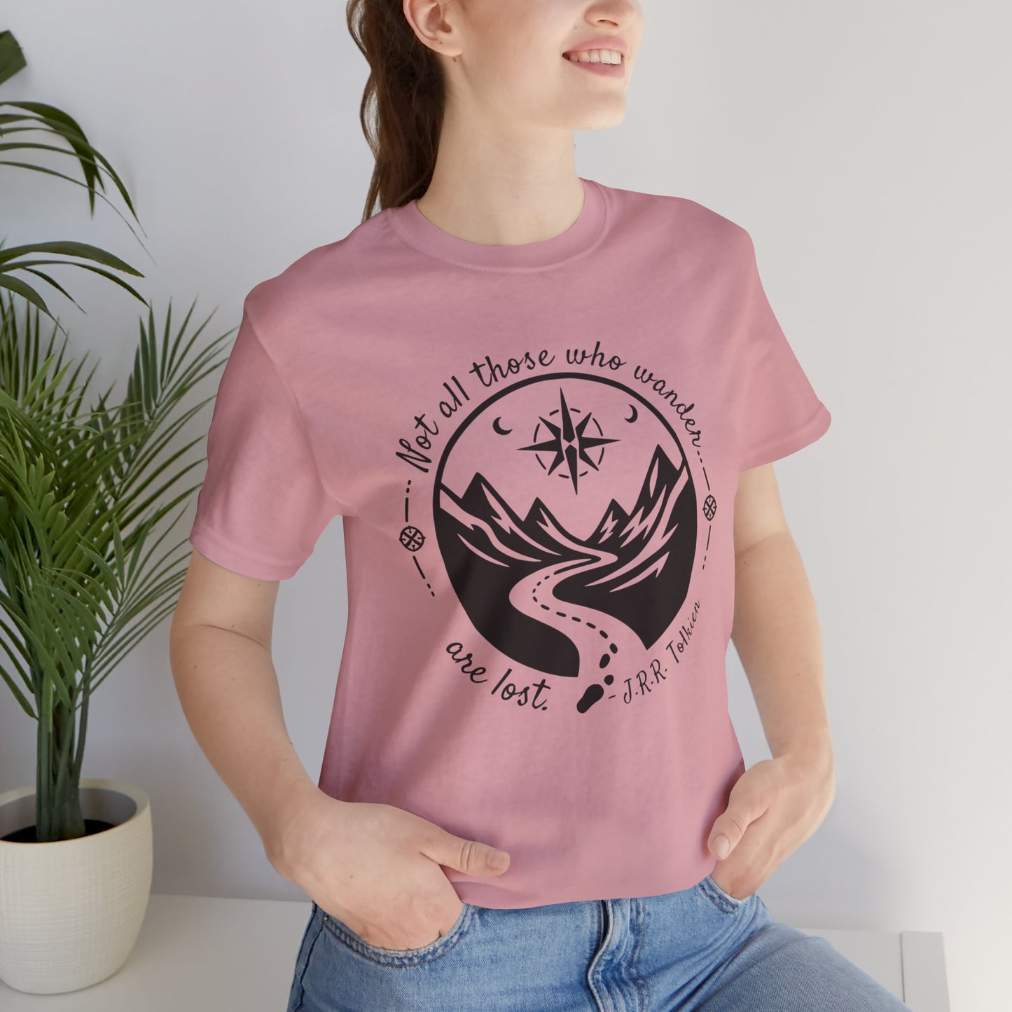 "Not all those who wander..." Tolkien Quote Short Sleeve Tee