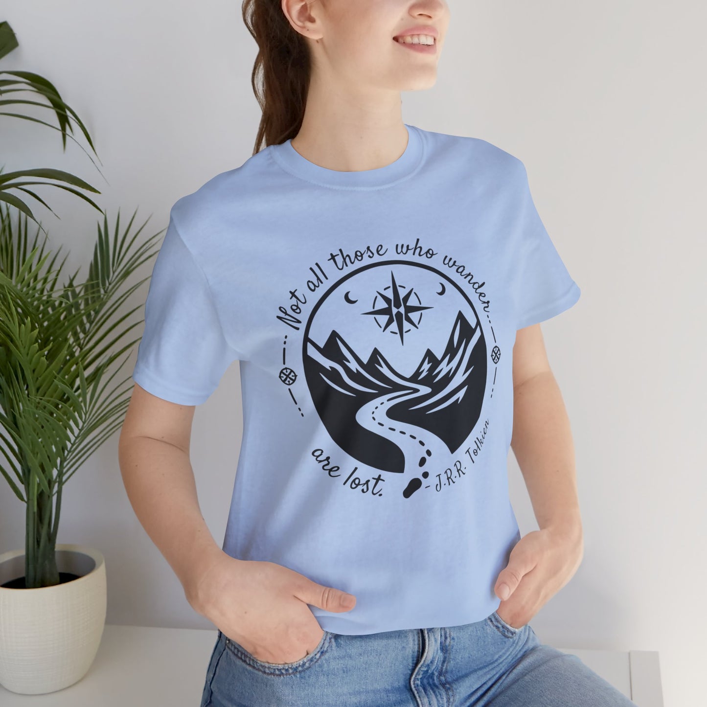 "Not all those who wander..." Tolkien Quote Short Sleeve Tee