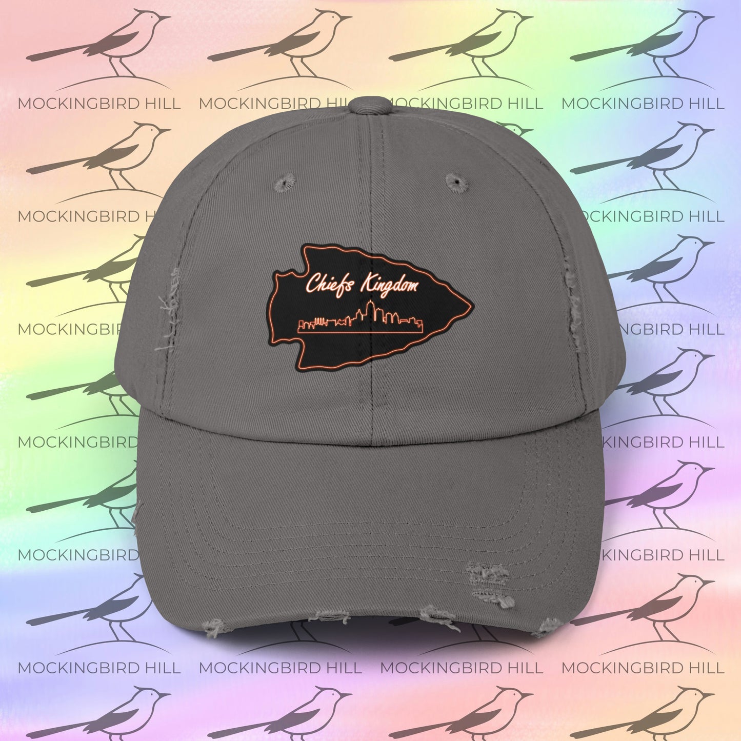 Neon Arrowhead Distressed Cap