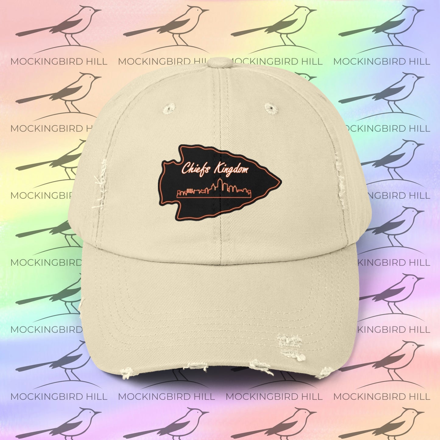 Neon Arrowhead Distressed Cap