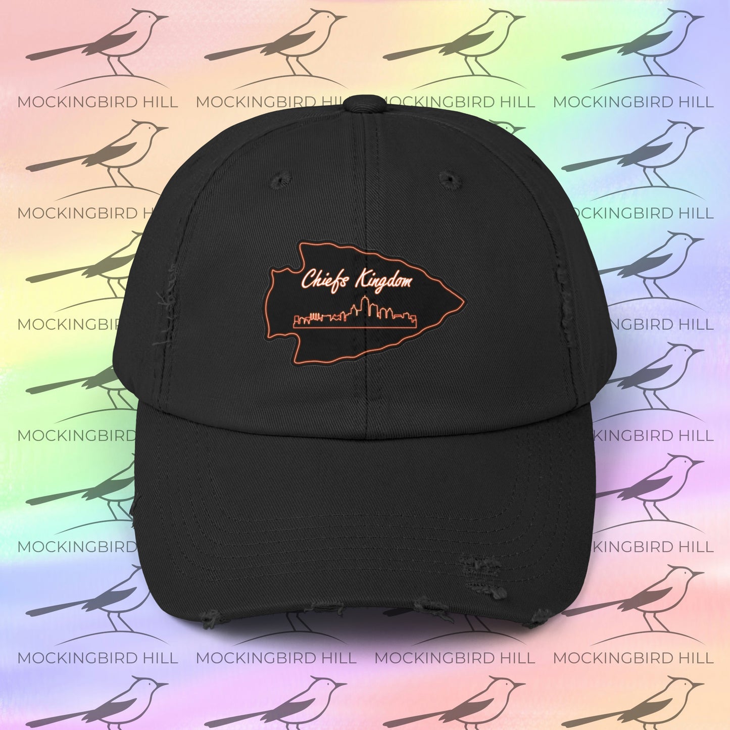 Neon Arrowhead Distressed Cap