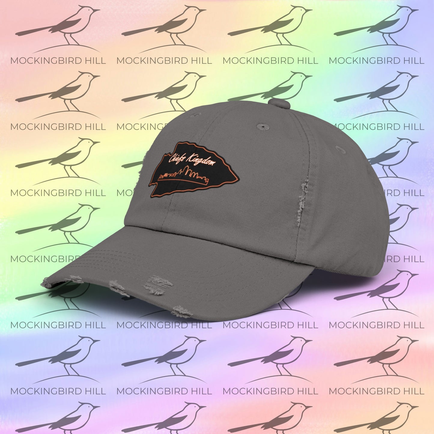 Neon Arrowhead Distressed Cap