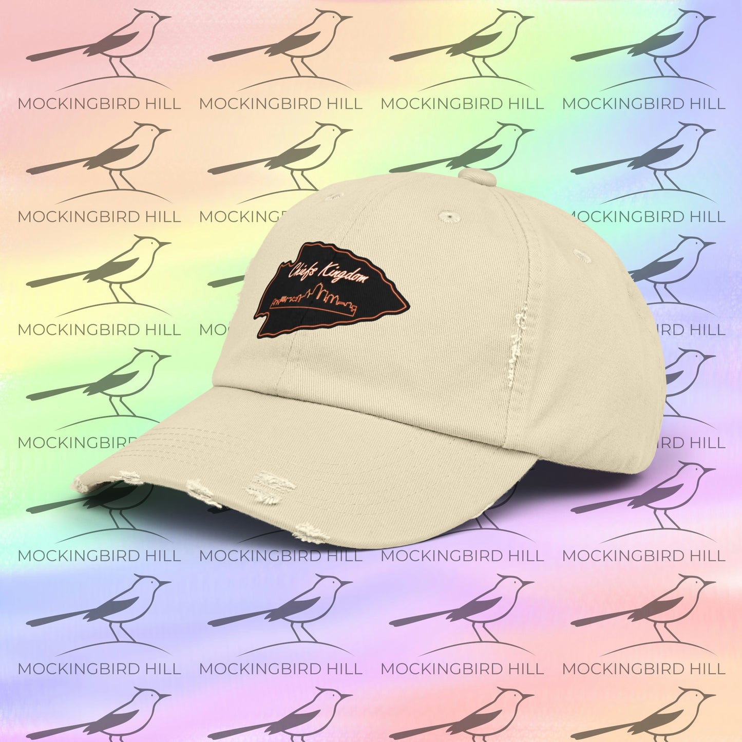 Neon Arrowhead Distressed Cap