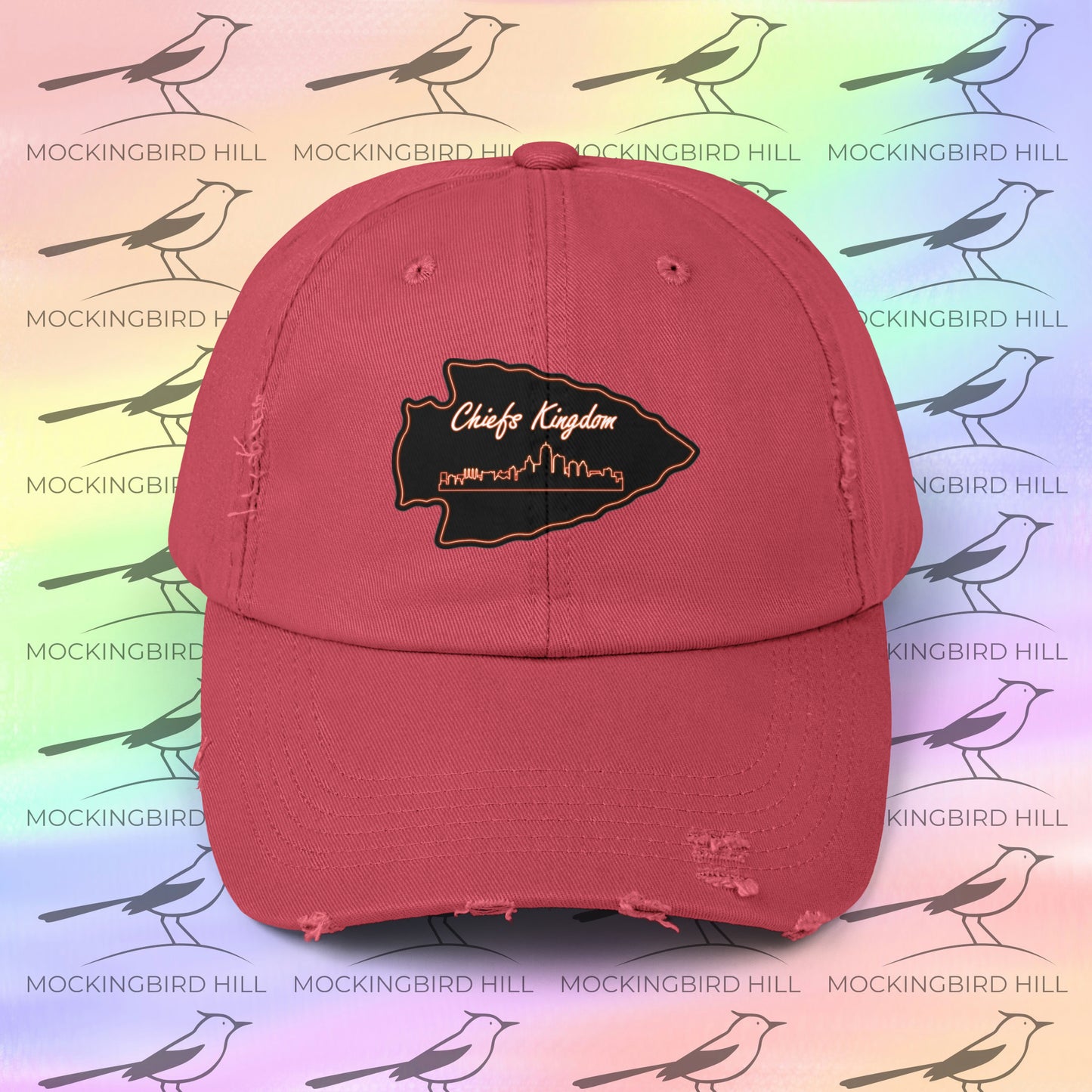 Neon Arrowhead Distressed Cap